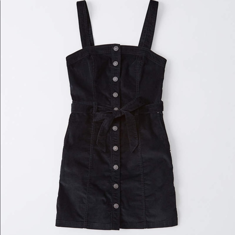 Black Abercrombie corduroy button down dress!